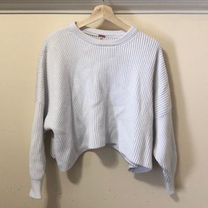 Free People Oversized Cropped Batwing Sweater